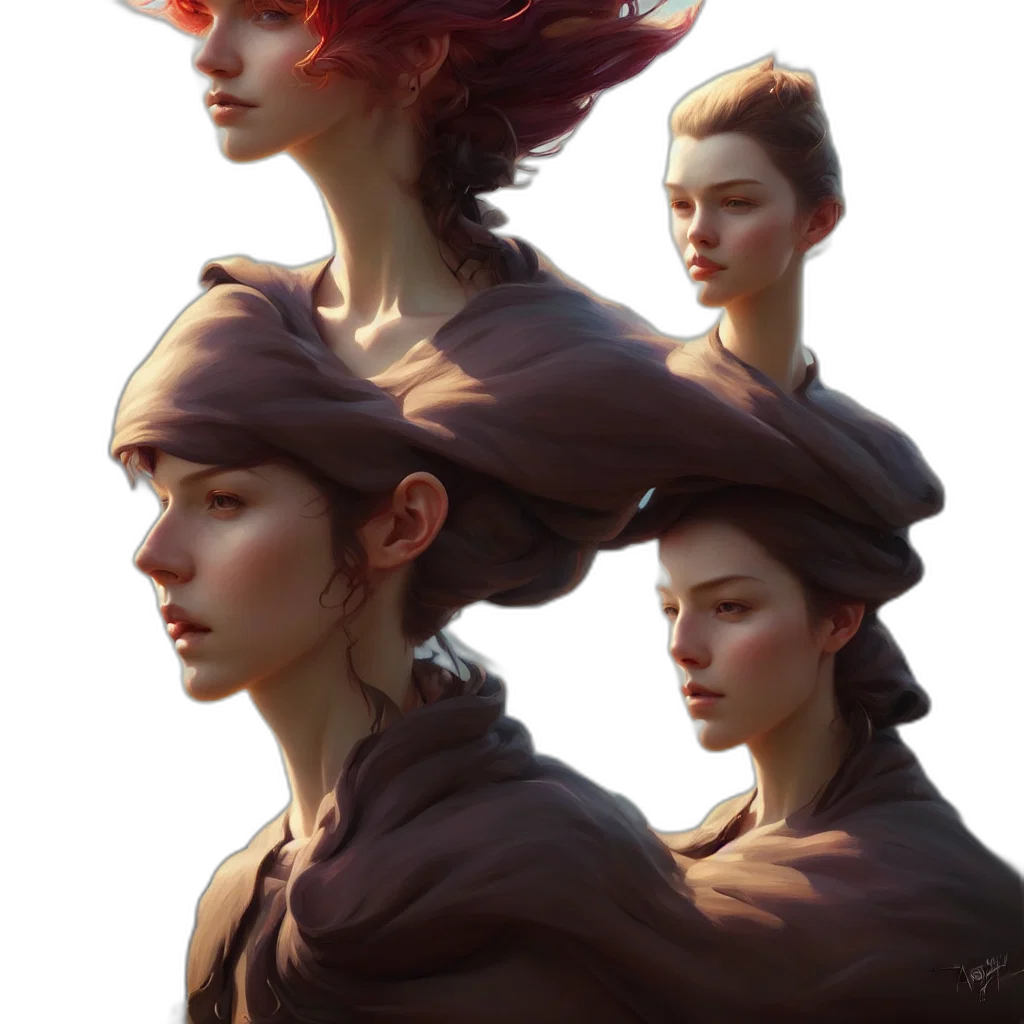 crown, hat, face, staff transparent PNG cut-out