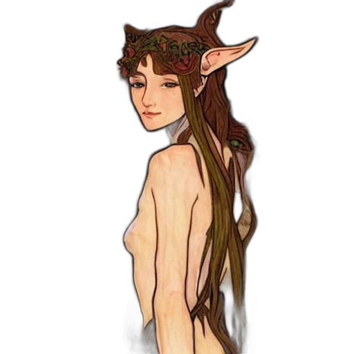 dragon, dress, staff, creature transparent PNG cut-out