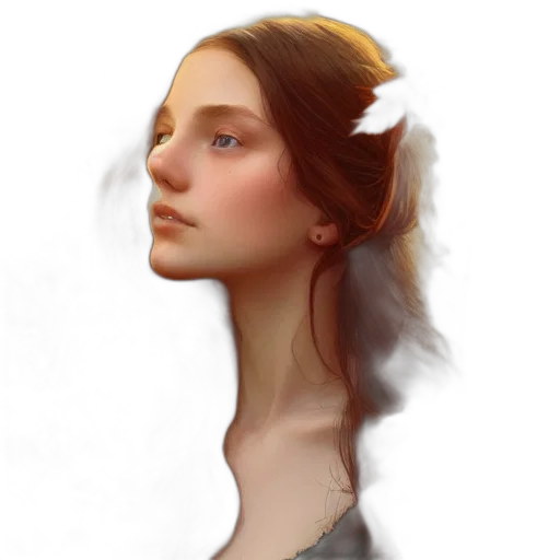 face, crown, hair, dress transparent PNG cut-out