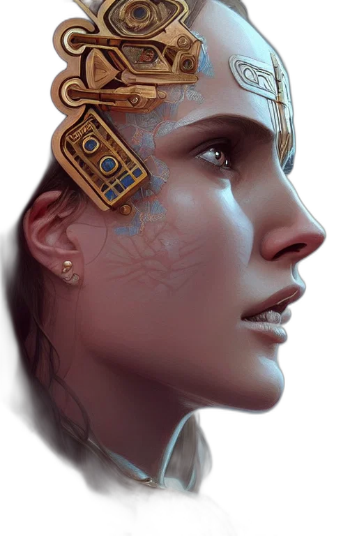 crown, face, robot, jewelry transparent PNG cut-out