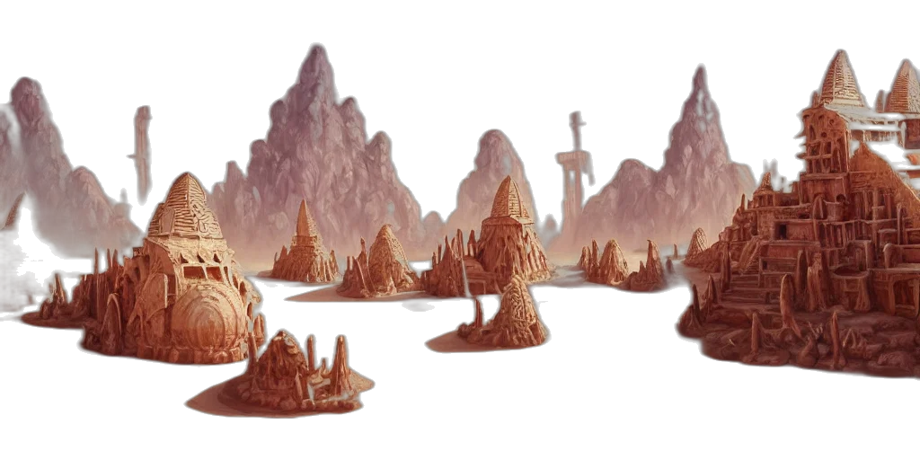 concept art, 3d render, fantasy art, watercolor transparent PNG cut-out