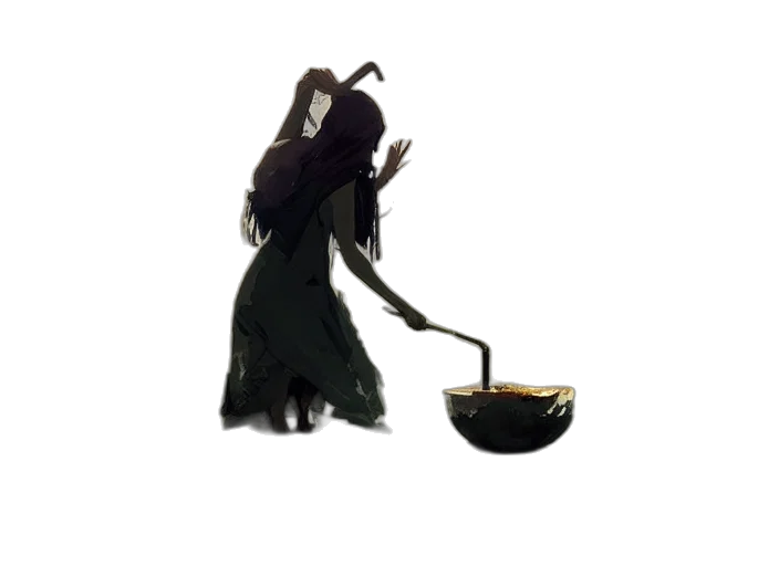 staff, food, mask, creature transparent PNG cut-out