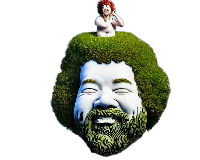 creature, face, mask, hair transparent PNG cut-out