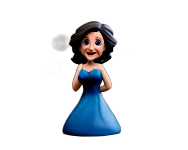 dress, jewelry, 3d render, cartoon transparent PNG cut-out