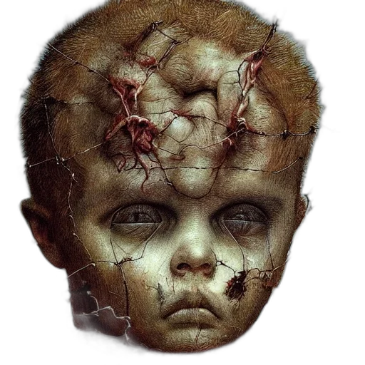 face, mask, creature, hair transparent PNG cut-out