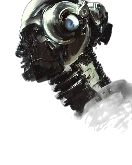 robot, mask, face, weapon transparent PNG cut-out