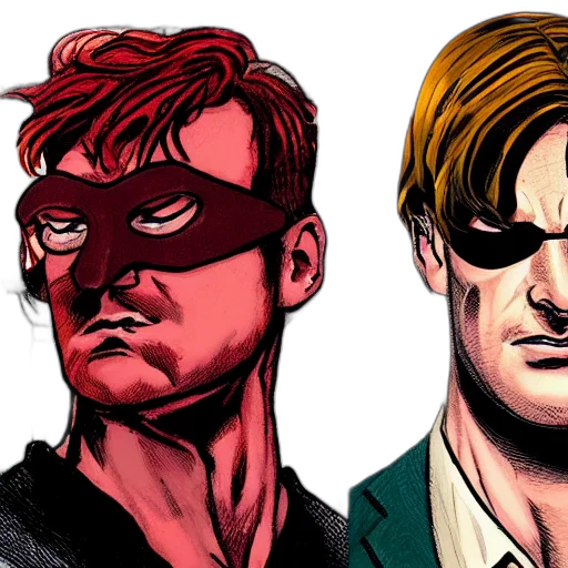 comic book art, concept art, cartoon, cyberpunk transparent PNG cut-out