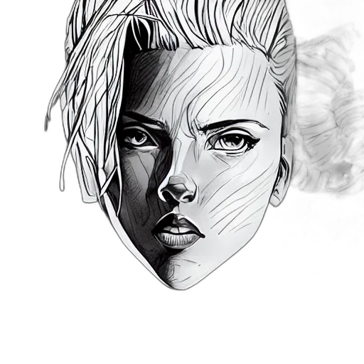 face, mask, hair, jacket transparent PNG cut-out
