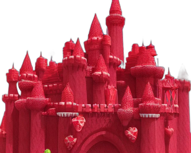 crown, building, dragon, 3d render transparent PNG cut-out
