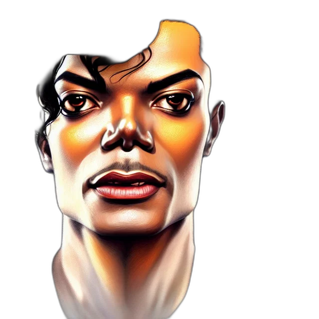 face, comic book art, photorealistic, concept art transparent PNG cut-out