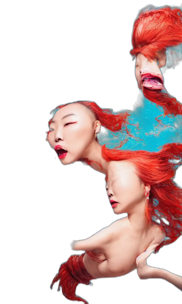 hair, photorealistic, concept art, 3d render transparent PNG cut-out