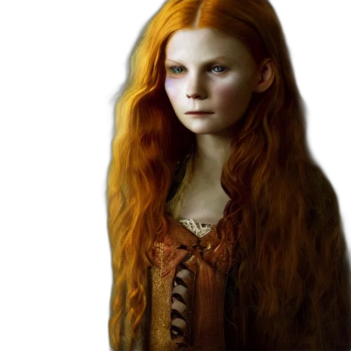 hair, face, dragon, dress transparent PNG cut-out