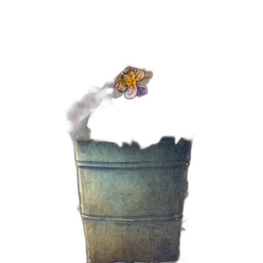 crown, hat, flower, staff transparent PNG cut-out