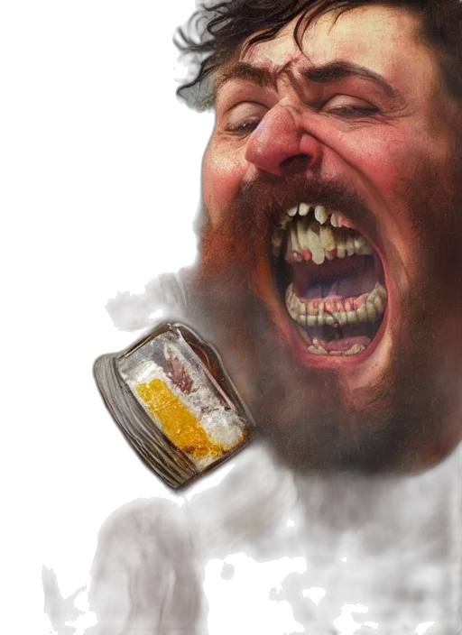 food, face, creature, photorealistic transparent PNG cut-out