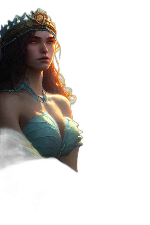 face, crown, dress, dragon transparent PNG cut-out