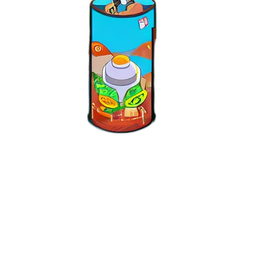 bottle, food, pixel art, concept art transparent PNG cut-out