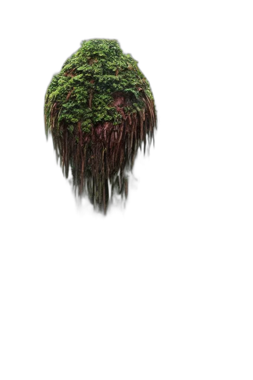 hair, tree, hat, staff transparent PNG cut-out