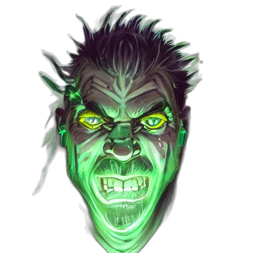 face, mask, creature, staff transparent PNG cut-out