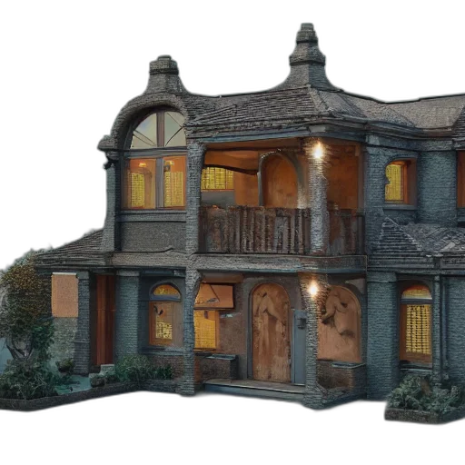 building, 3d render, concept art, photorealistic transparent PNG cut-out