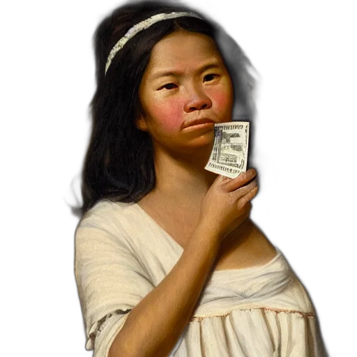 face, photorealistic, vaporwave, oil painting transparent PNG cut-out