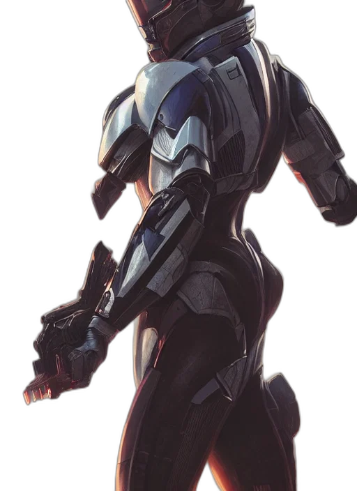 robot, weapon, concept art, cyberpunk transparent PNG cut-out