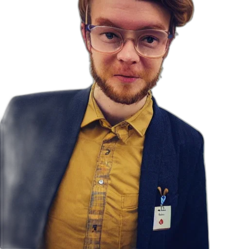 staff, jacket, hat, face transparent PNG cut-out