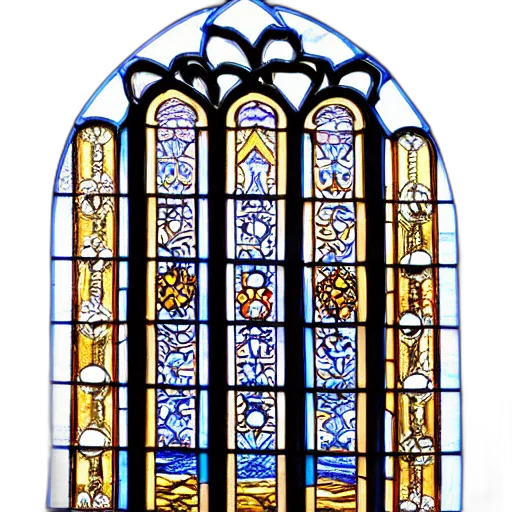 blue, stained, glass, window transparent PNG cut-out