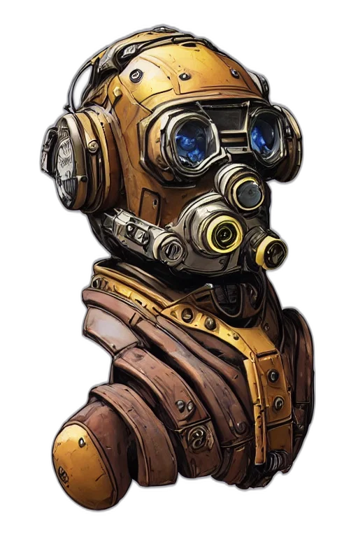 robot, mask, face, weapon transparent PNG cut-out