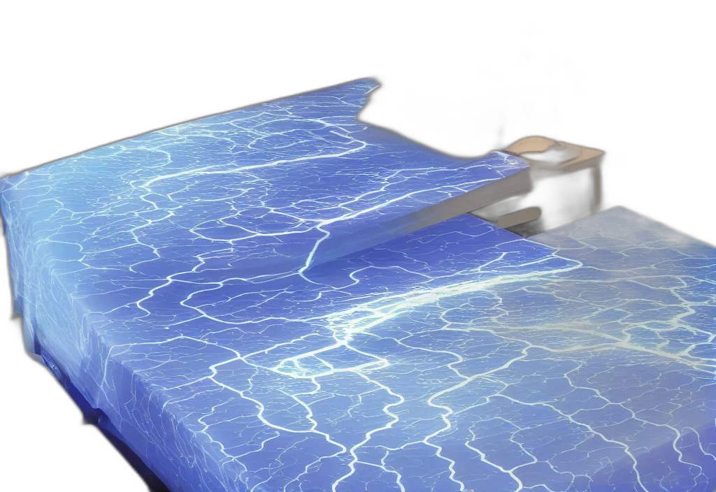 3d render, underwater, curved, translucent transparent PNG cut-out