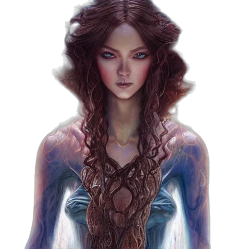 dress, face, jewelry, dragon transparent PNG cut-out