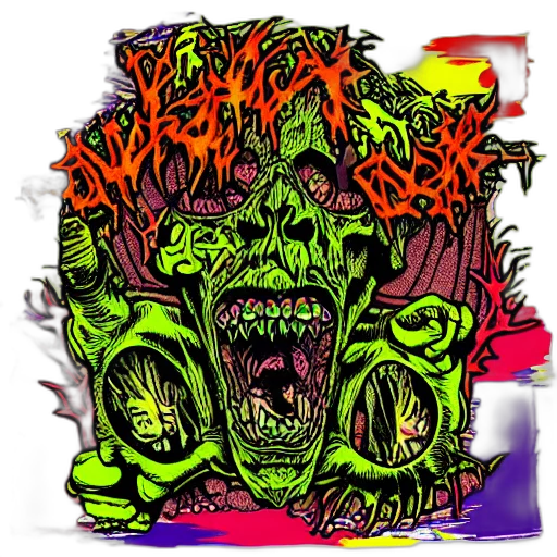 creature, face, comic book art, concept art transparent PNG cut-out