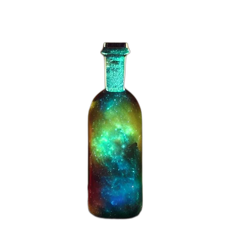 bottle, 3d render, vaporwave, concept art transparent PNG cut-out