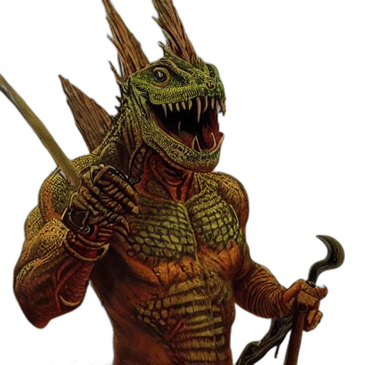 dragon, creature, staff, animal transparent PNG cut-out