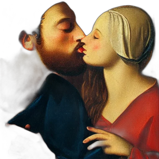 photorealistic, oil painting, snow, oil transparent PNG cut-out