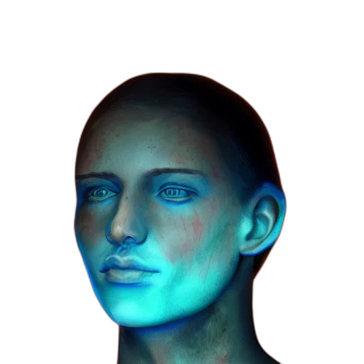face, robot, mask, creature transparent PNG cut-out