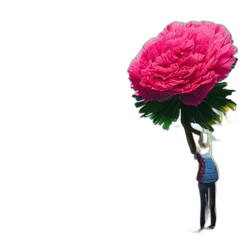 flower, umbrella, crown, staff transparent PNG cut-out
