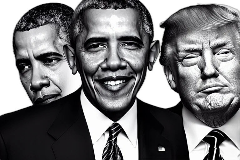 photorealistic, portrait, barack, obama transparent PNG cut-out