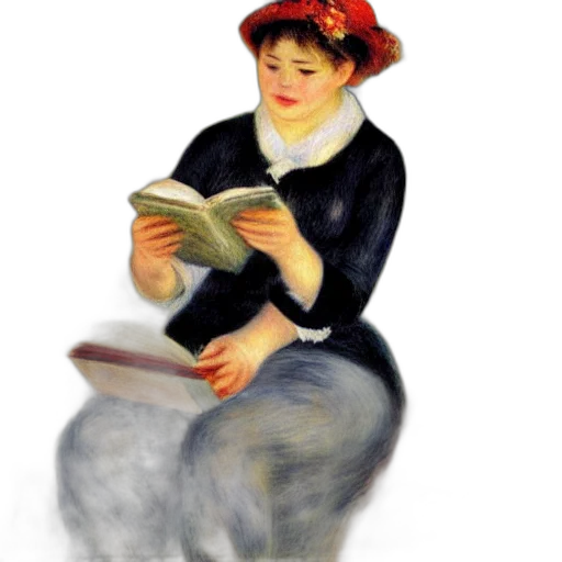 hat, face, dress, oil painting transparent PNG cut-out