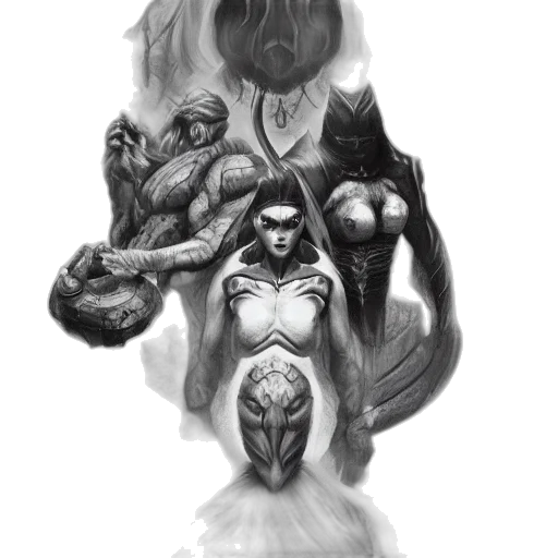 creature, mask, dragon, concept art transparent PNG cut-out