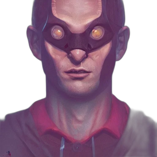 face, mask, robot, creature transparent PNG cut-out