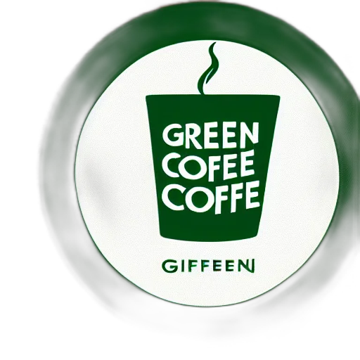 3d render, green, circular, coffee transparent PNG cut-out