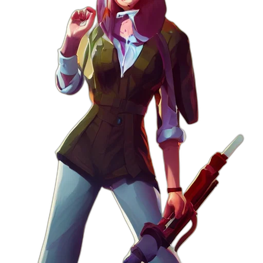 staff, weapon, jacket, concept art transparent PNG cut-out