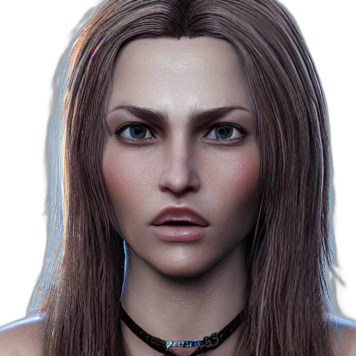 face, photorealistic, 3d render, concept art transparent PNG cut-out