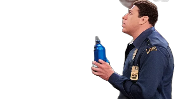 bottle, jacket, staff, weapon transparent PNG cut-out