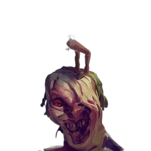 creature, mask, face, staff transparent PNG cut-out