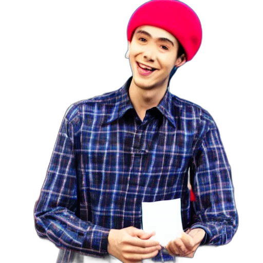 hat, jacket, staff, photorealistic transparent PNG cut-out