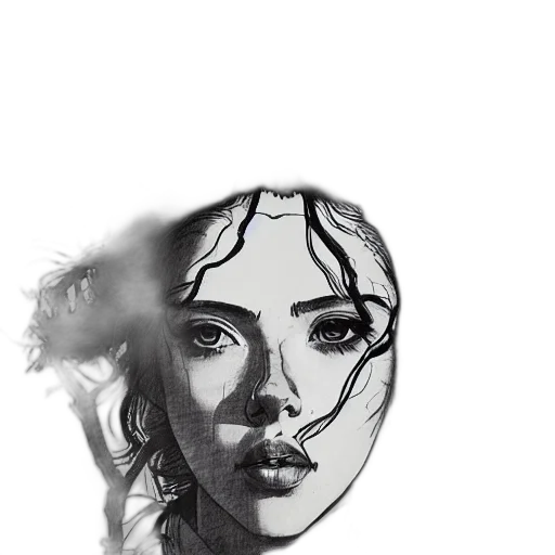 face, mask, crown, hair transparent PNG cut-out