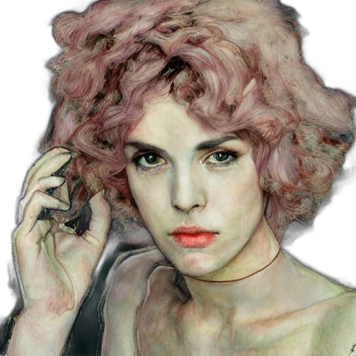 face, jewelry, hair, watercolor transparent PNG cut-out