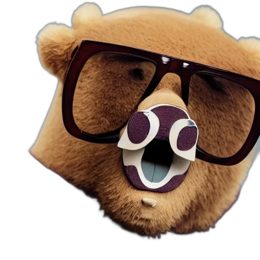 bear, glasses, laughing, loud transparent PNG cut-out
