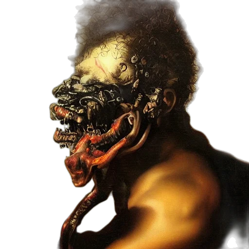 mask, face, creature, concept art transparent PNG cut-out
